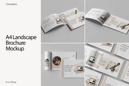 A4 Landscape Brochure Mockup, a Books & Magazine Mockup by Tokobeta