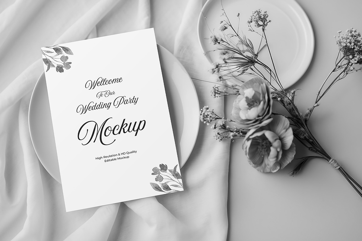 Wedding Invitation Card Mockup, a Product Mockup by graphypix (Photo 3 of 4)