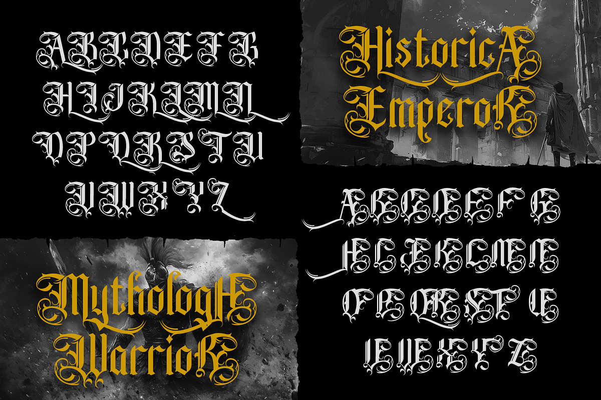 Roseartuk - Blackletter Font, a Blackletter Font by madeDeduk (Photo 8 of 10)