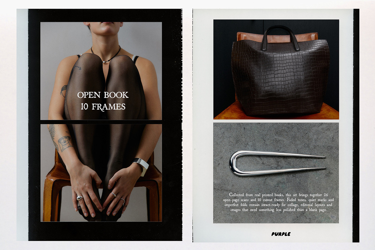Open Book Paper Scans & Frames, a Texture Graphic by Purple (Photo 4 of 11)