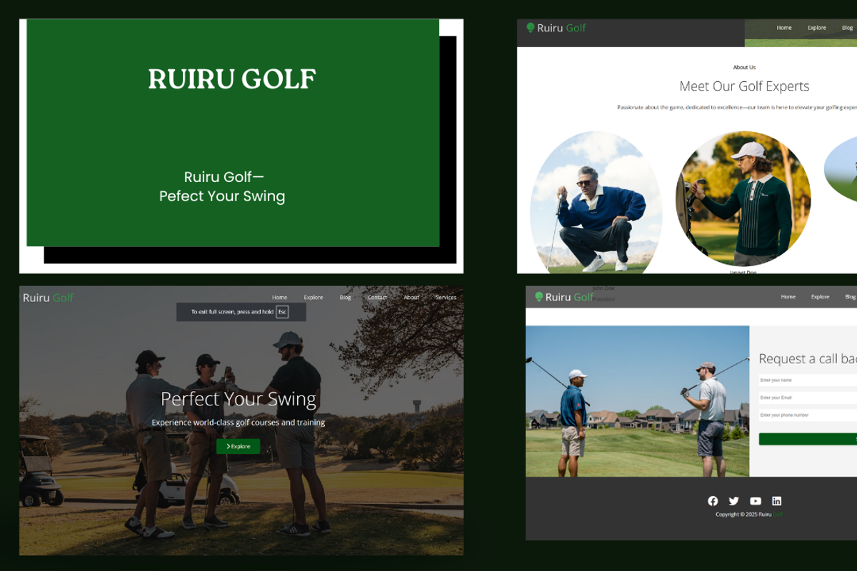 RuiruGolf-Golf Website Template, a HTML Template by NomaTemplates (Photo 2 of 13)