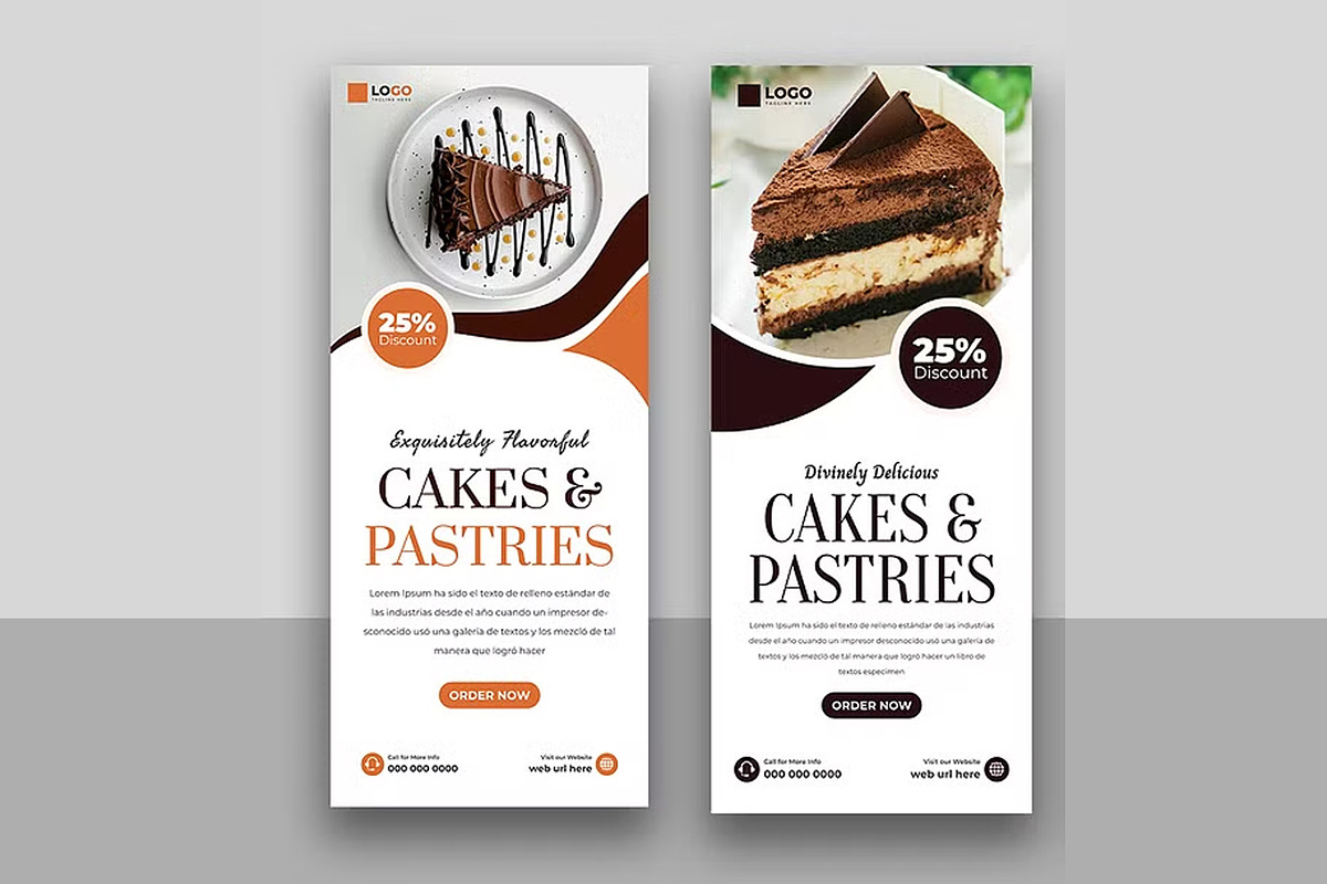 Cake sale roll up banner standee, a Stationery Template by nandinigraphics (Photo 2 of 3)