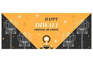 Happy Diwali, a Decorative Illustration by Creative Backgrounds