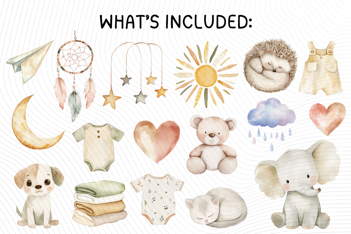 Boho Baby Clipart, an Illustration by PassionPNGcreation (Photo 3 of 11)