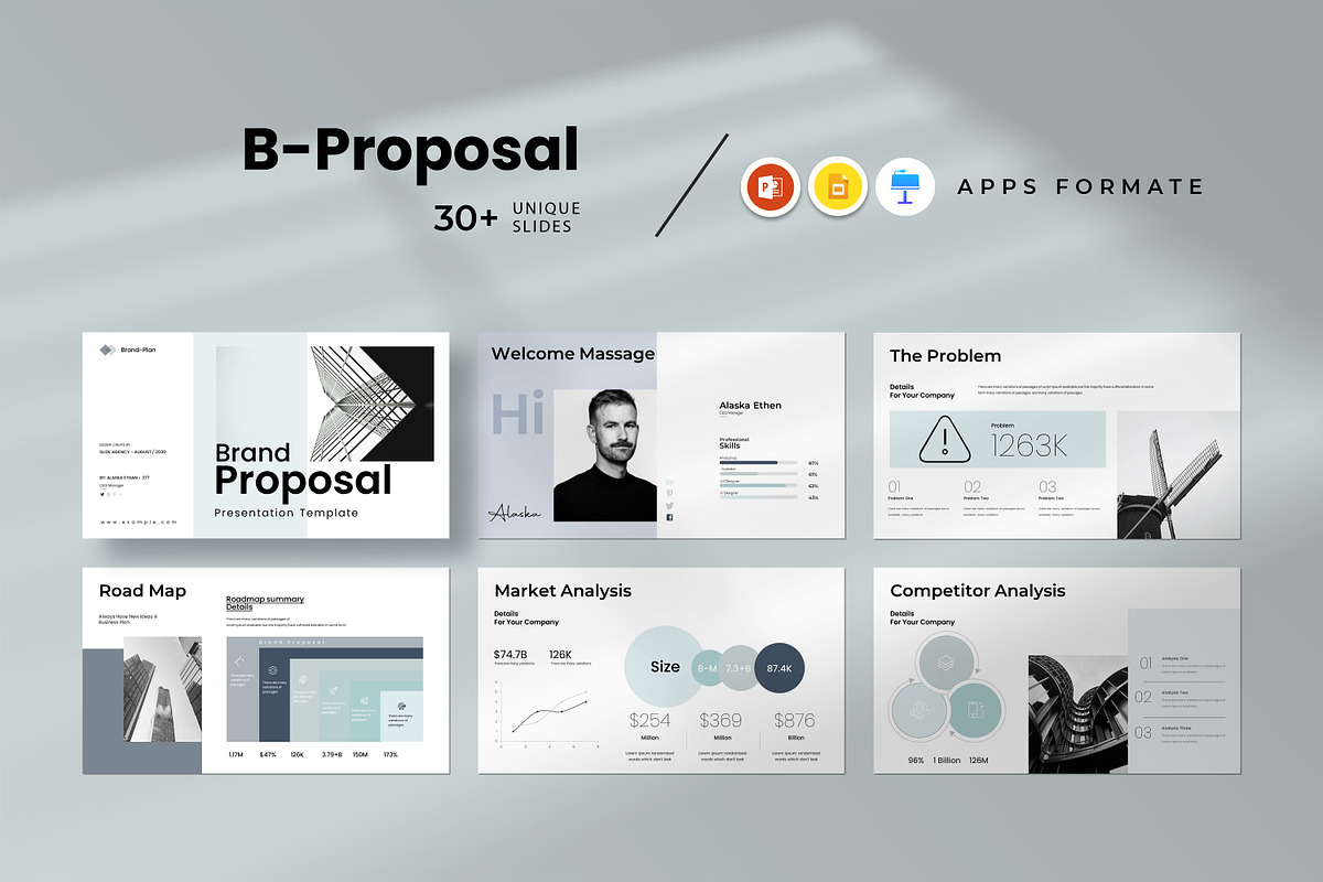 Brand Proposal Presentation Template, a Presentation Template by Slide-Agency (Photo 1 of 8)