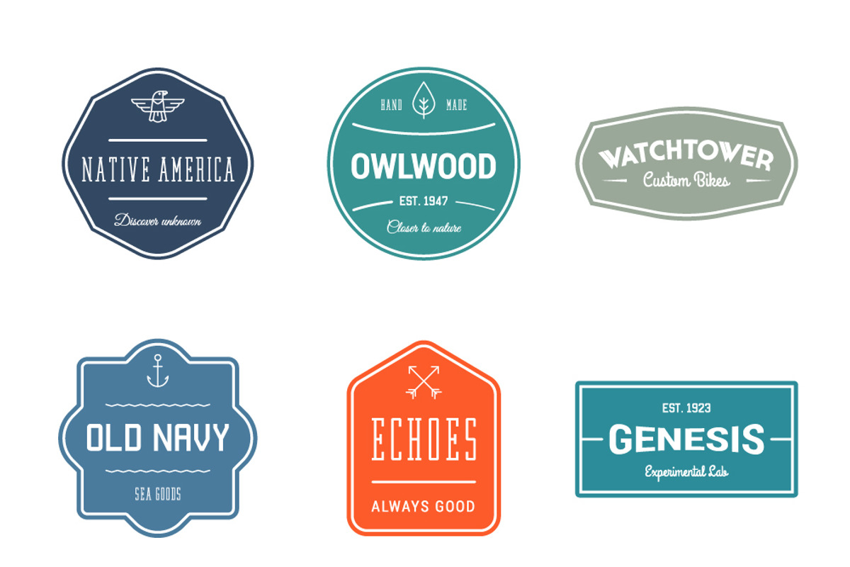Simple logo badges, a Branding & Logo Template by Optimistic shop (Photo 2 of 3)