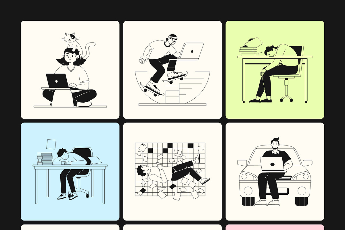 Freelance Vector Illustration Set, an Object Graphic by Brickclay (Photo 8 of 10)
