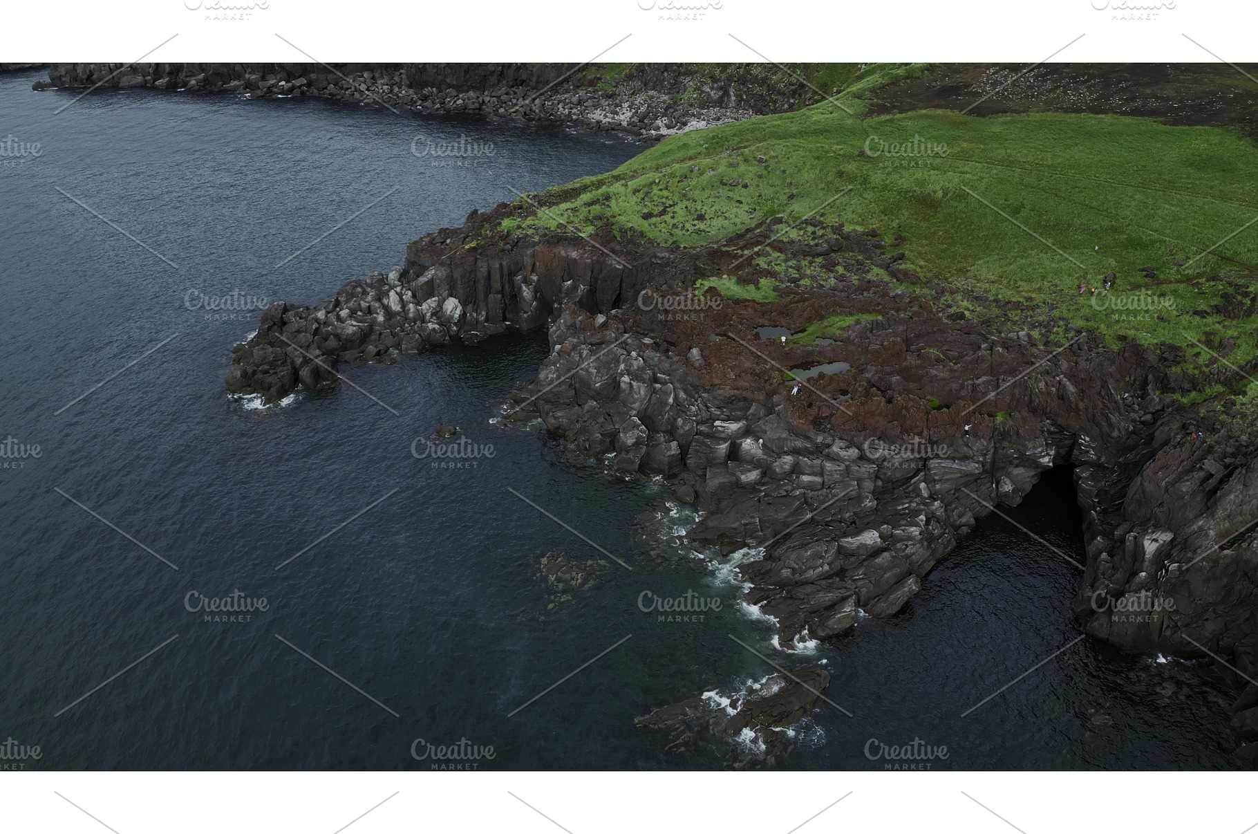 Beautiful stone cliff and green, a Nature Photo by Media Whale Stock