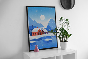 Winter Landscape Background