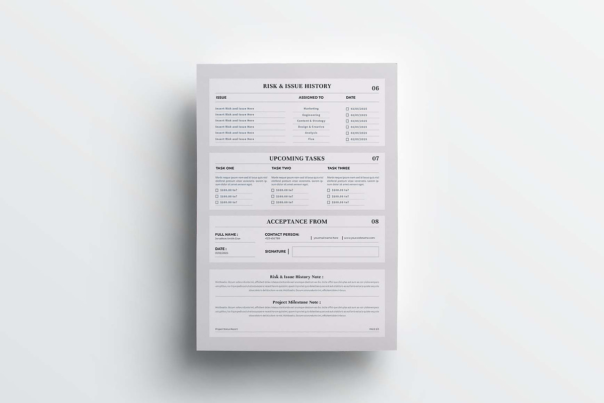 Project Status Report | Word & Indd, a Stationery Template by design_hut (Photo 5 of 6)