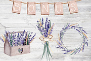 Lavender Watercolor Set Clipart, a Decorative Illustration by Sha1nee (Thumbnail 5 of 8)