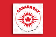 Canada Day social media post, a Social Media Template by nandinigraphics (Thumbnail 1 of 5)