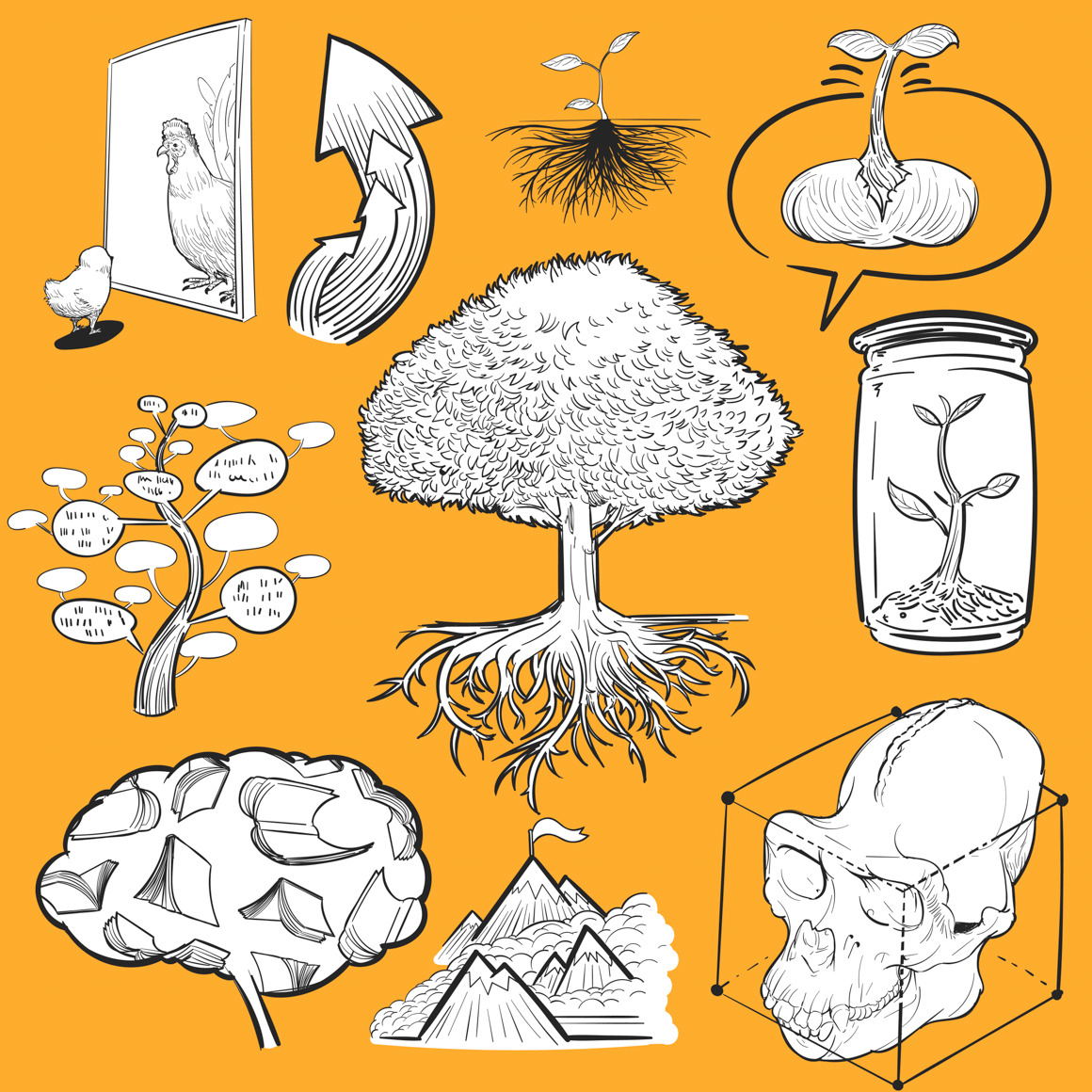 Hand drawing illustration set, an Illustration by rawpixel