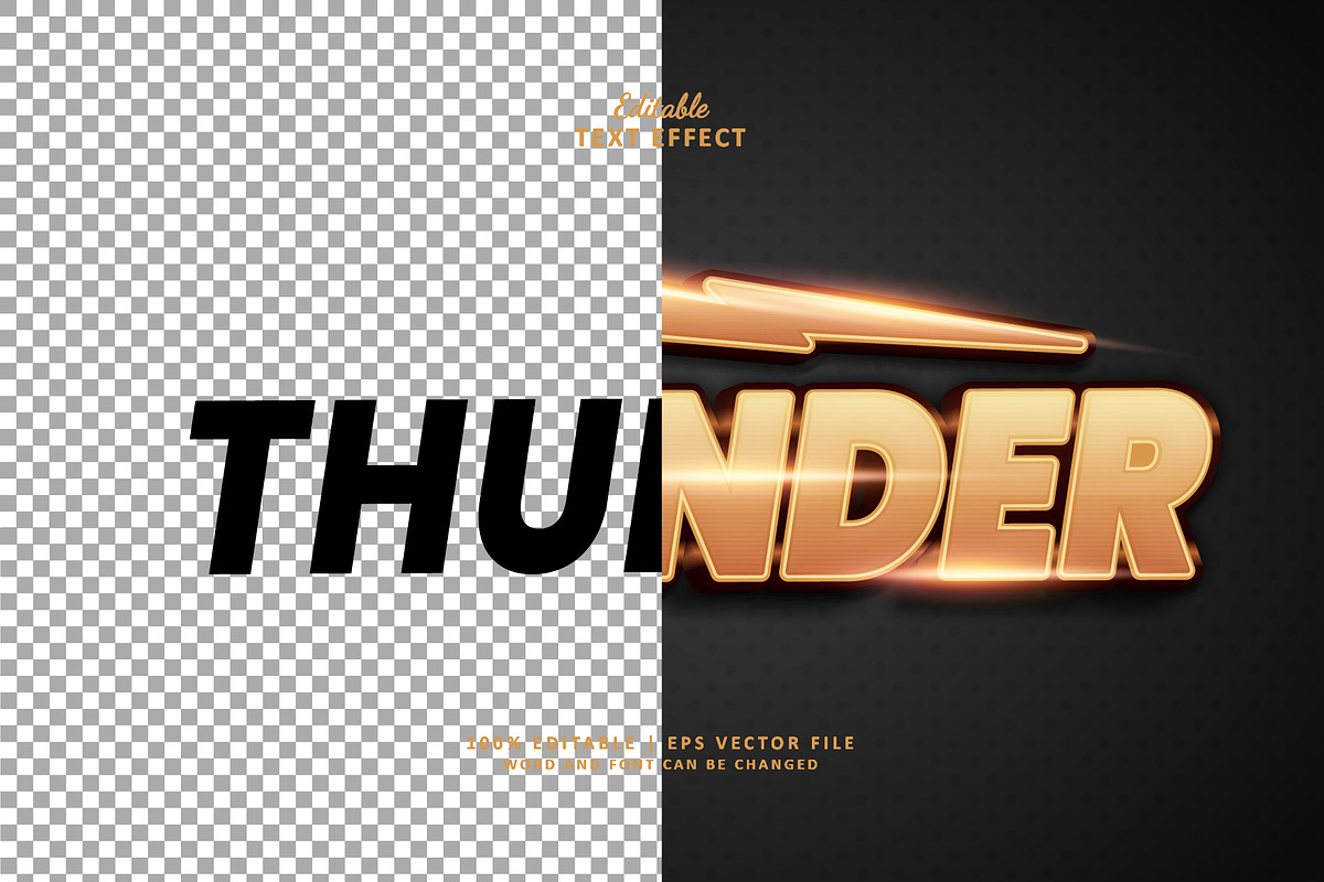 Text Effect Thunder, a Layer Style Add-On by Navy Graphic (Photo 2 of 2)