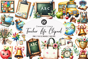 Teacher Life Clipart, an Illustration by SinaCreation (Thumbnail 1 of 5)