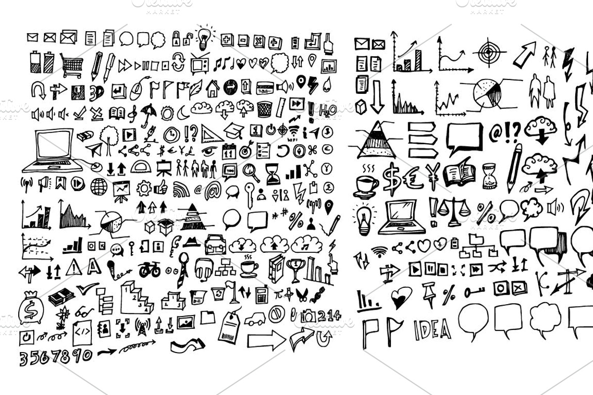 4657 Hand Drawn doodle elements, an Education Illustration by TKDoodle (Photo 33 of 77)