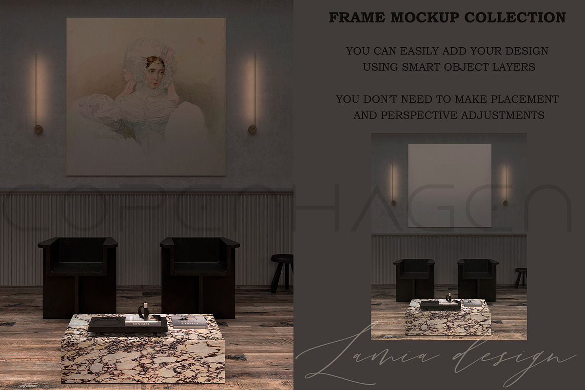 Copenhagen Frame Mockup Interior, a Household Mockup by LAMIA DESIGN (Photo 6 of 17)