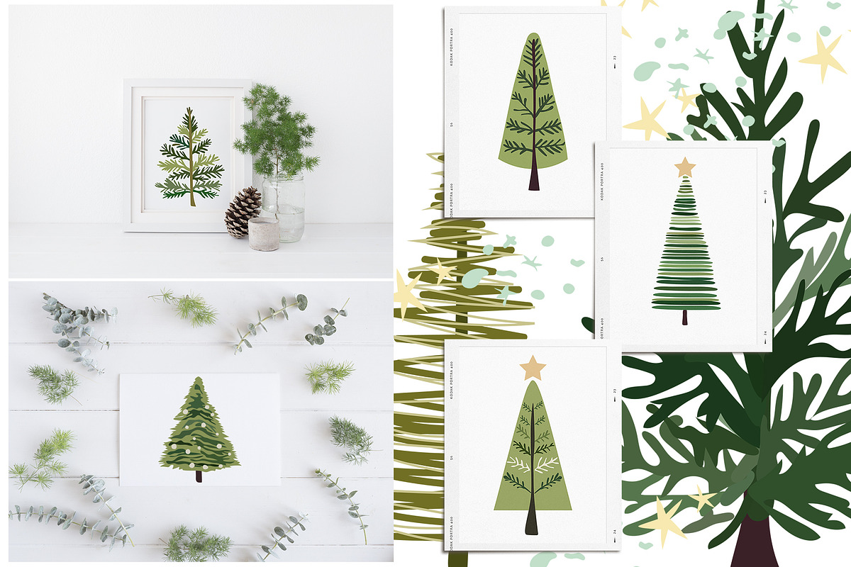 Christmas tree, Boho Christmas tree, an Illustration by Usis (Photo 3 of 6)