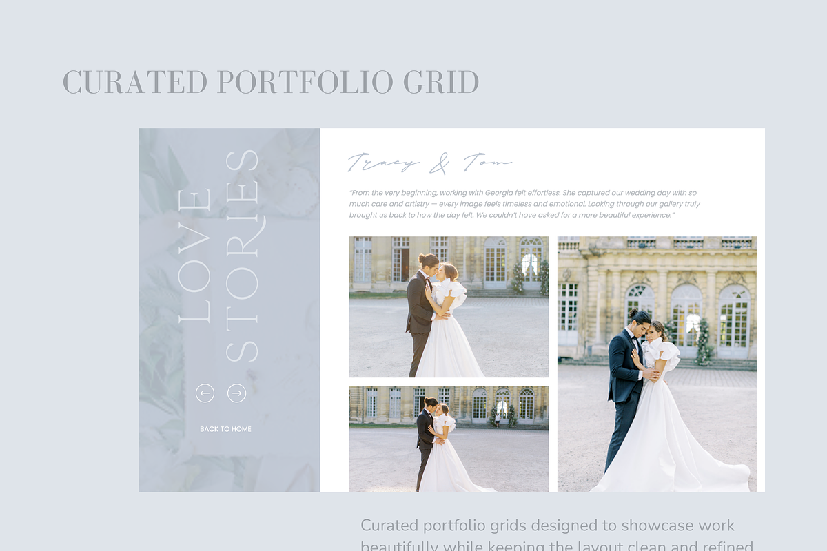 Wedding Photographer Showit Template, an App Template by Styled Web Shop (Photo 8 of 16)