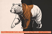 Bear Illustrations Hand-Drawn Vector, an Animal Illustration by Trape Graphic Studio (Thumbnail 2 of 10)