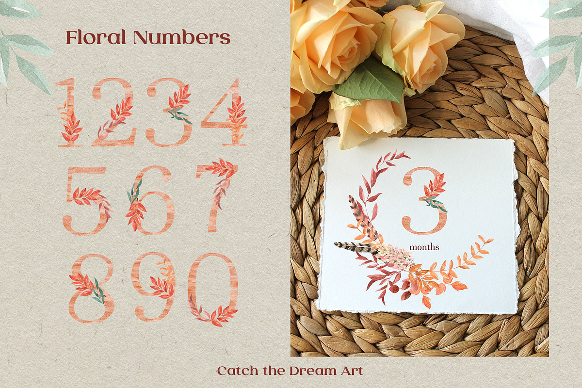 Copper Boho Autumn Dried Florals, a Texture Illustration by Catch the Dream Art (Photo 12 of 13)