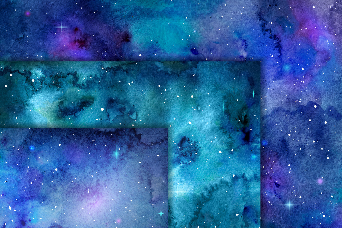 SPACE GALAXY watercolor textures, a Texture Graphic by Artemisia_Art (Photo 2 of 7)