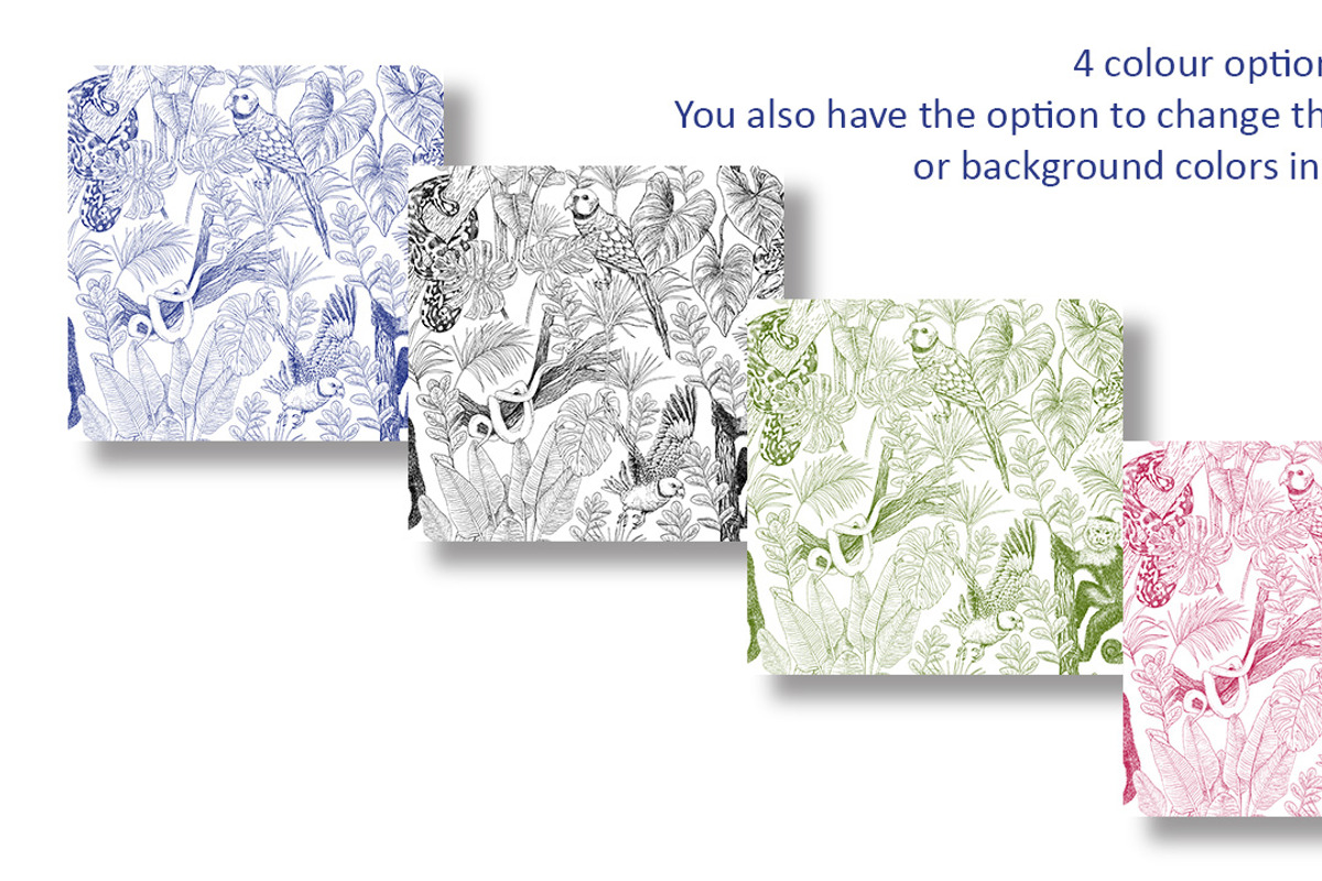 Jungle Toile de Jouy Pattern, a Pattern Graphic by Stylus & Bloom (Photo 2 of 8)
