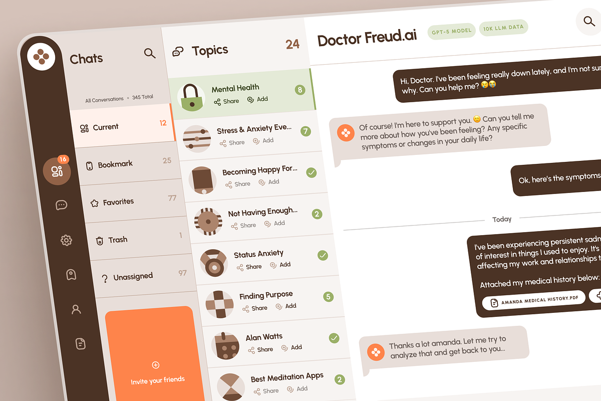 freud: AI Mental Health Website, a Landing Page Template by strangehelix.bio (Photo 9 of 9)