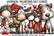 Whimsical Valentines Day Clipart, an Illustration by OK Design (Thumbnail 1 of 6)