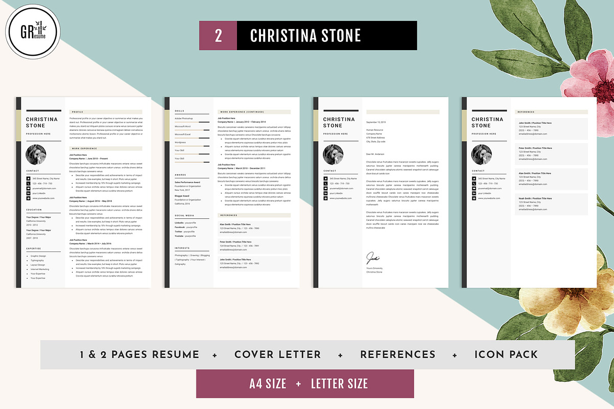 Resume Template Bundle Vol 4, a Resume Template by GResume (Photo 3 of 8)
