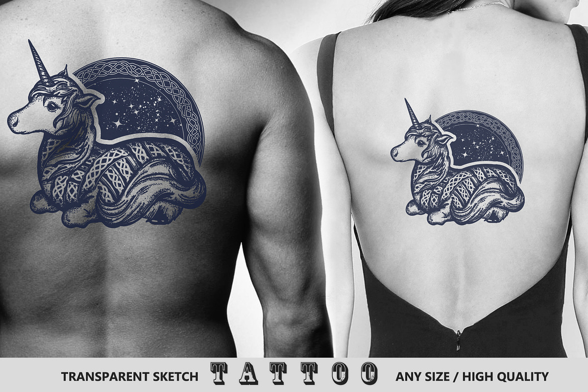 Unicorn and universe tattoo, an Animal Illustration by intueri (Photo 8 of 8)