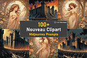 Nouveau Clipart AI Prompts, a Background Graphic by Design Laz (Thumbnail 1 of 7)