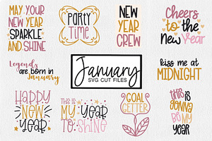 January SVG Cut Files for Cricut