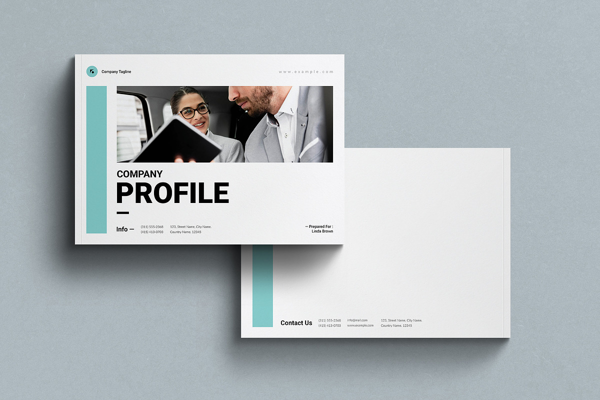 Company Profile Template Landscape, a Brochure Template by E-Type (Photo 5 of 5)