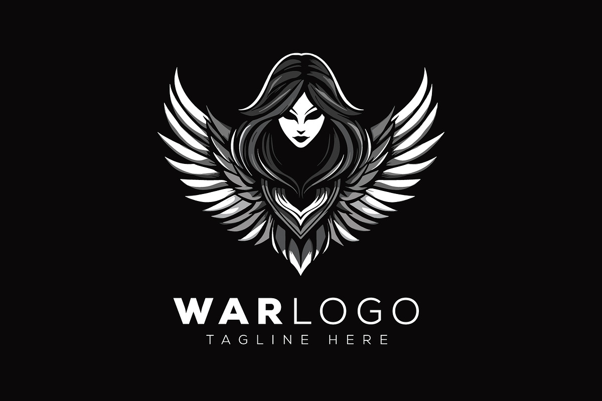 War Girl Logo, a Branding & Logo Template by Xoovion
