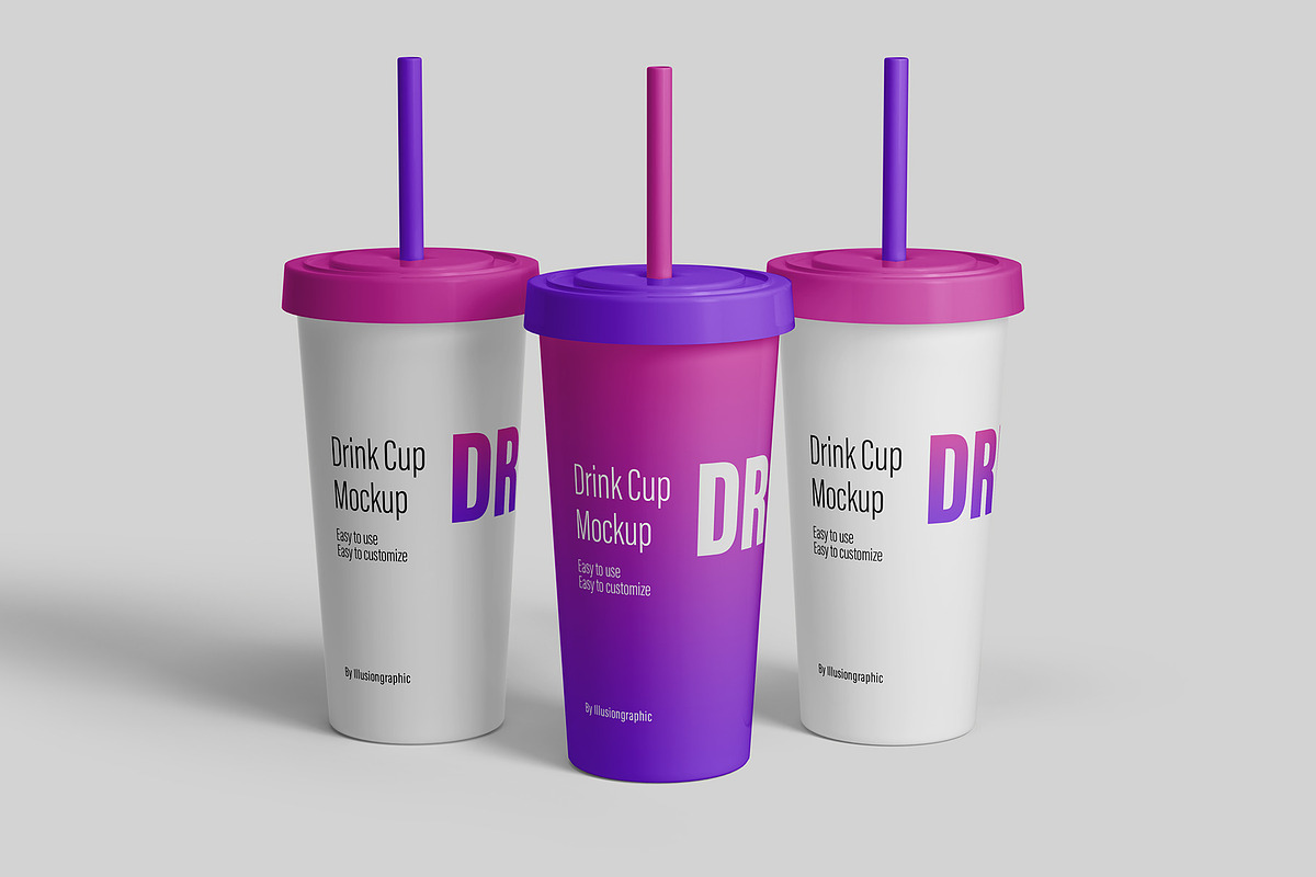 Drink Cup Mockup - 8 Views, a Cups & Container Mockup by Illusiongraphic (Photo 9 of 23)