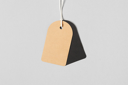 Clothing tag, gift tag mockup, JPEG