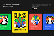 75 Chess Flat Illustrations, a Sport Illustration by Brickclay (Thumbnail 2 of 10)