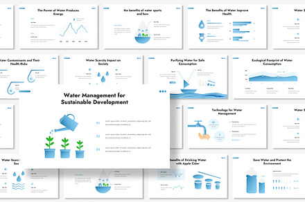 Water Infographic Google Slide, a Presentation Template by Antstheme