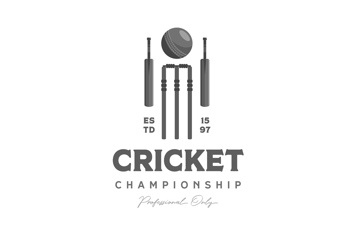 all cricket sports equipment logo, a Branding & Logo Template by Pyruos ID