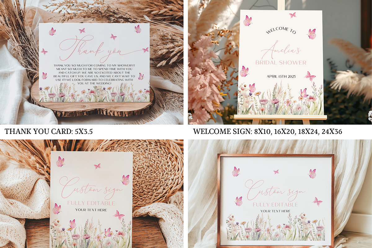 Butterflies Bridal Shower Bundle, an Invitation Template by Digital_Mind (Photo 3 of 9)