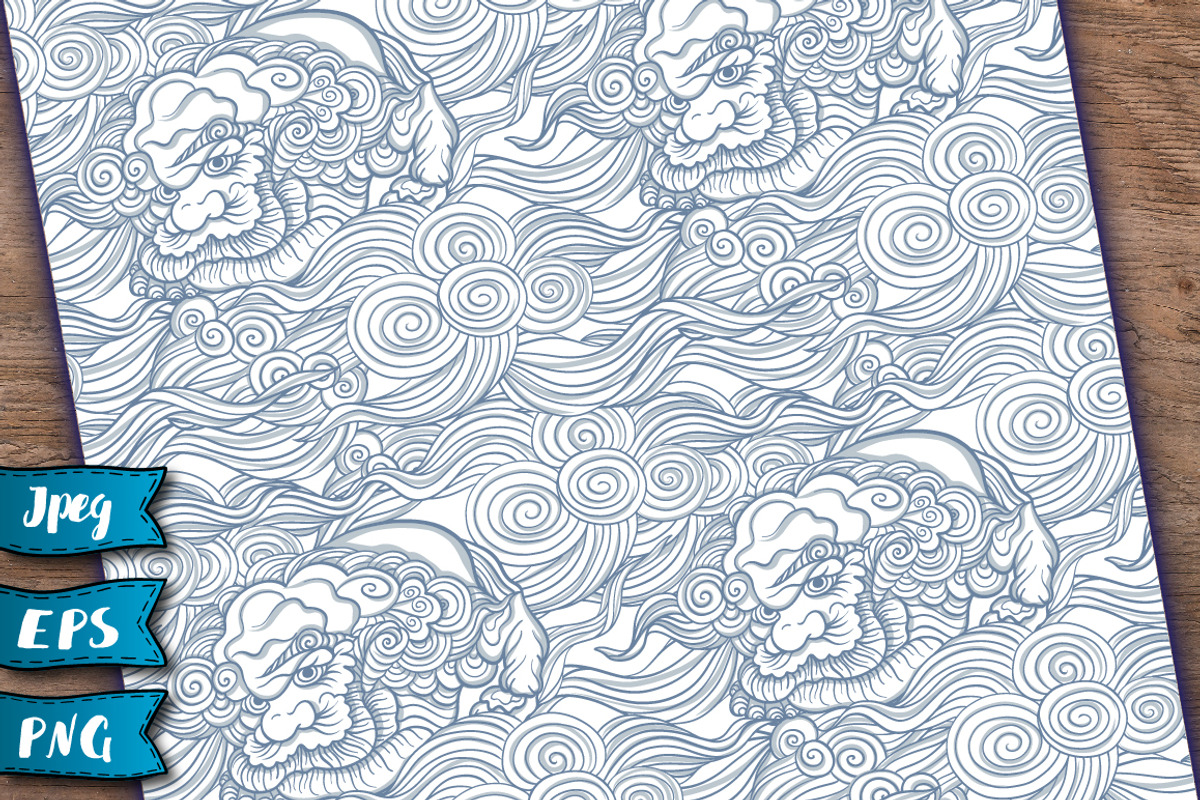 Japanese seamless patterns set, a Pattern Graphic by Elen-Lane (Photo 3 of 7)