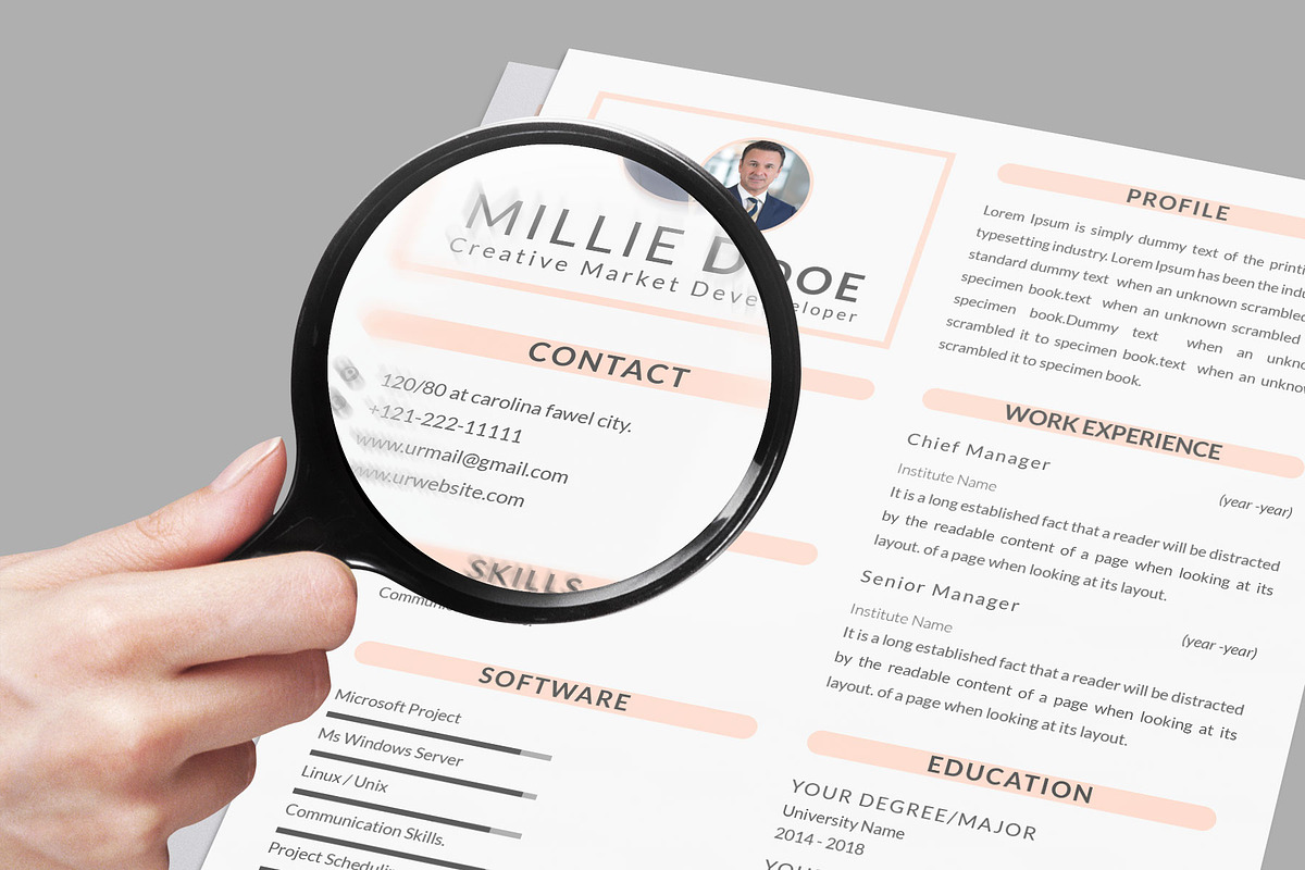 Resume Template and Cover Letter, a Resume Template by designvillage (Photo 11 of 13)