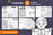 Black and white Halloween Playmats, an Education Illustration by Ksenya Savva (Thumbnail 2 of 6)