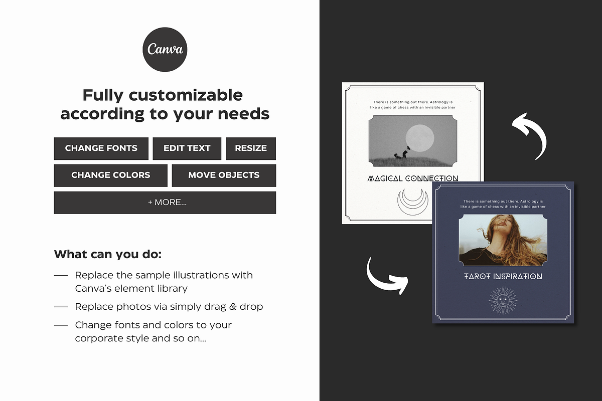 Mystical Instagram Creator Canva, a Social Media Template by Eden Origin Studio (Photo 11 of 11)