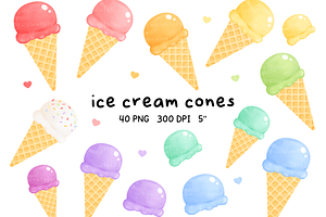 Ice Cream Cones Clipart