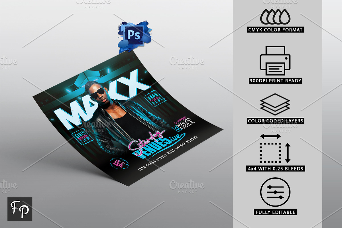 Club Dj Flyer, a Flyer Template by FlyerPig (Photo 3 of 3)