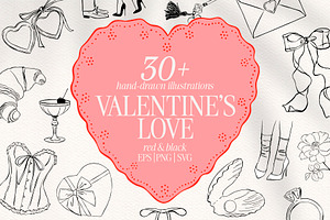 Valentine's love Illustration pack