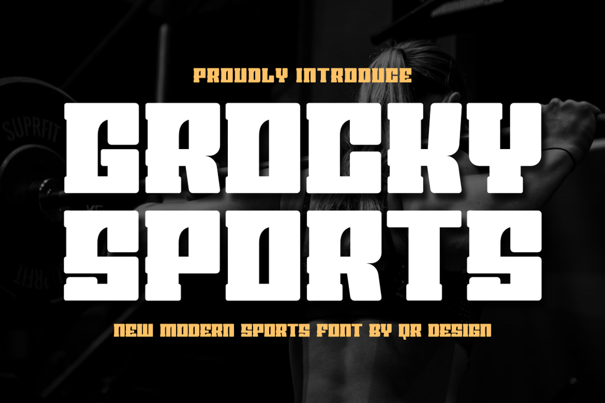 Grocky Sports, a Serif Font by QR Design Studio (Photo 1 of 6)