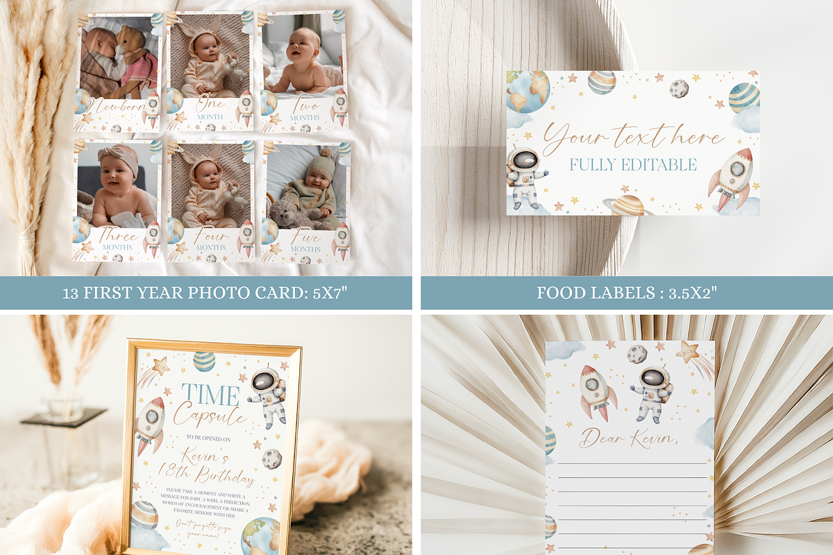 First Trip Around the Sun Bundle, an Invitation Template by Digital_Mind (Photo 4 of 9)